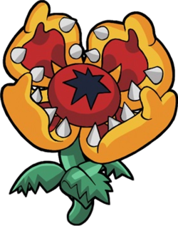 Artwork of a Venus Guytrap from Wario Land: Shake It!