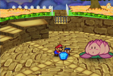 Mario inserting the Water Stone back in Lily's pond