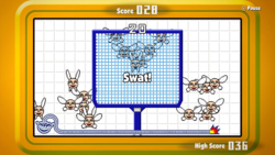 The Baby Face's appearance in Super Fly Swatter from Game & Wario.