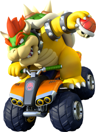 Artwork of Bowser, from Mario Kart 8.