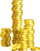 Artwork of coin piles in New Super Mario Bros. 2