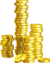 Artwork of coin piles in New Super Mario Bros. 2