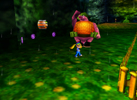 A set of purple Banana Coins in Fungi Forest.