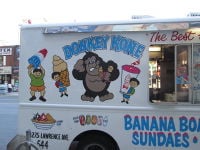 "Donkey Kone" brand ice cream truck.
