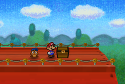 Only Treasure Chest on Goomba Road of Paper Mario.