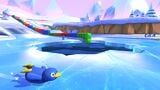 View of penguins on GBA Snow Land