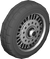 The Block_BlackSilver tires from Mario Kart Tour