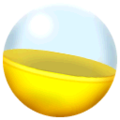 An empty yellow capsule