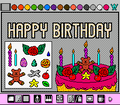 Art creation of a birthday cake