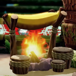 Jungle Retreat goal-line decoration
