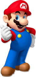 Artwork of Mario giving a thumbs-up