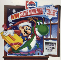 Mario and Yoshi in a 1991 Pepsi advertisement.