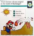 "Which famous volcano erupted on the island of Martinique?"
