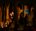 The primates travel near the end of the level.