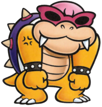 Artwork of Roy Koopa from a Nintendo coloring book. The coloring book was included in the July 2015 edition of Japan's TV Video Game Magazine to commemorate the 30th anniversary of Super Mario Bros.