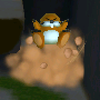 Squared screenshot of a Monty Mole from Super Mario 3D Land.