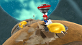 Pre-release photo of Mario holding a Spin Drill in Spin-Dig Galaxy