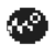 Unchained Chomp icon from Super Mario Maker 2 (Super Mario Bros. style)