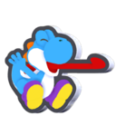Eating Light-Blue Yoshi Standee from Super Mario Bros. Wonder
