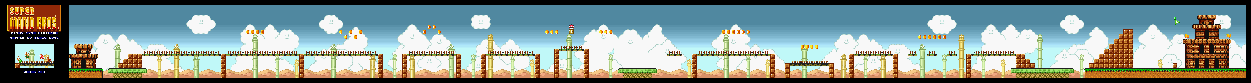 Map of World 7-3 (Super Mario All-Stars version)