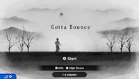 The title screen for Gotta Bounce