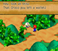 Mallow finding the Wallet after defeating Croco