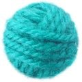 Cyan yarn ball