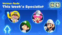 Second week's specialists