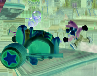 King Dedede asleep from Luigi's Final Smash, Negative Zone, in Super Smash Bros. Brawl