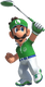 Artwork of Luigi in Mario Golf: Super Rush