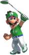 Artwork of Luigi in Mario Golf: Super Rush
