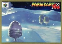 One of the Mario Kart 64 Collectible Trading Cards.