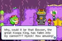 Screenshot of Tolstar mocking Bowser in Mario & Luigi: Superstar Saga