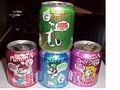 A promotional soft drink sold by Shasta in the late 80's and early 90's. The four characters featured were Mario (punch flavored), Luigi (berry flavored), Princess Toadstool (cherry flavored), and Yoshi (apple flavored)[6]