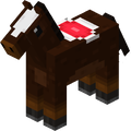 Dark brown Horse (Super Mario Mash-up, saddled)