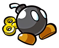 Artwork of a Bob-omb in Mario vs. Donkey Kong 2: March of the Minis