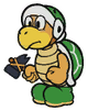 The Small Hammer Bro sprite from Paper Mario: Color Splash.