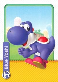 Blue Yoshi card from the Super Mario Trading Card Collection
