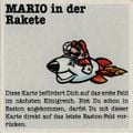 "MARIO in der Rakete" card