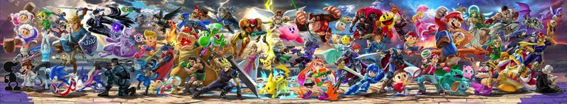 File:Super Smash Bros Ultimate panoramic art (1st version).jpg - Super ...