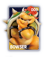 The Bowser card from The Super Mario Galaxy Movie Collectible Cards