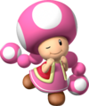 Toadette - It's the same as above. She's always happy in Mario Party DS...