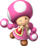 Artwork of Toadette in Mario Party 7 (also used in Mario Party DS, Mario Kart Wii and Mario Super Sluggers)