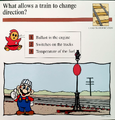 "What allows a train to change direction?"