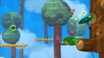 Location of the fifth Smiley Flower in Bounceabout Woods, from Yoshi's Woolly World.