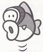 A Blurp from Super Mario Land 2: 6 Golden Coins.