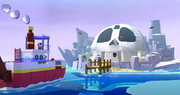 Mario and company arrive at Bonehead Island