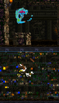 Two examples of <i>Donkey Kong Country 2: Diddy's Kong Quest</i>'s Castle Crush glitch.