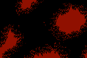 A dark red graphic shown when exiting the first Bonus Level of Bazza's Blockade