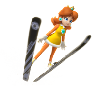 Artwork of Daisy from Mario & Sonic at the Sochi 2014 Olympic Winter Games